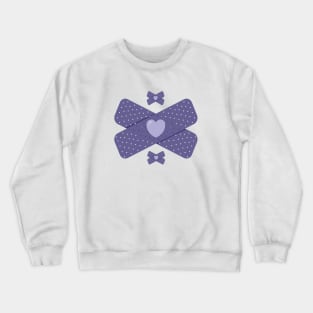 Purple Band Aid Crewneck Sweatshirt